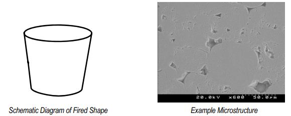 a cylindrical component of zirconia